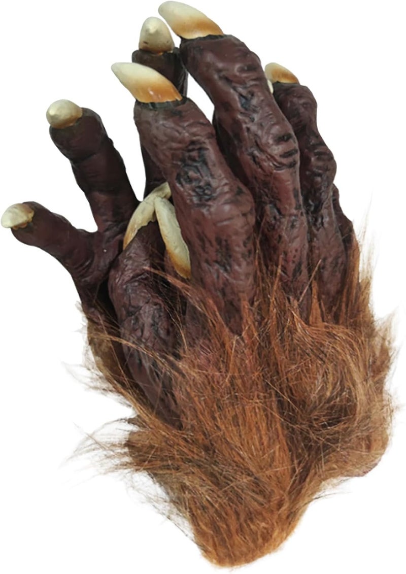 Clobeau Skeleton Gloves Hairy Werewolf Hand Claws Gloves Halloween Wolf Werewolf Cat Paw Glove Costumes Gothic Devil Vampire Glove - Image 3